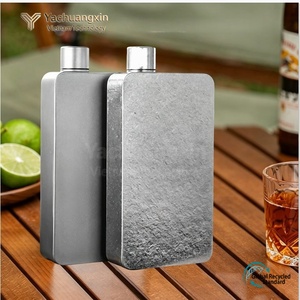 Bouteille d'eau en acier inoxydable 400ML carrée portable pour la randonnée en plein air, le camping, toutes saisons - Product Image 3