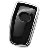 Coque de protection souple en TPU pour clé de voiture à 4 boutons avec garniture métallique pour télécommande automobile – Vente en gros