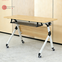 Table de conférence pliante en gros pour usine, table de formation pliable en métal avec roulettes, idéale pour les réunions et les événements