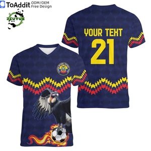 <span class=keywords><strong>Camiseta</strong></span> de Fútbol de la Selección de Ecuador para Hombre, Modelo 2026, Calidad Tailandesa, Roja y Amarilla, Uniforme Deportivo - Product Image 3