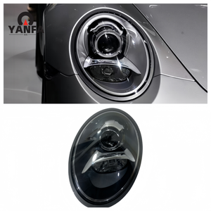 Para <span class=keywords><strong>Porsche</strong></span> 911 montaje de faros TurboS y <span class=keywords><strong>GT3</strong></span> iluminación <span class=keywords><strong>991</strong></span> Módulo de lente Hernia fondo negro gris 8000K Temperatura de Color - Product Image 6