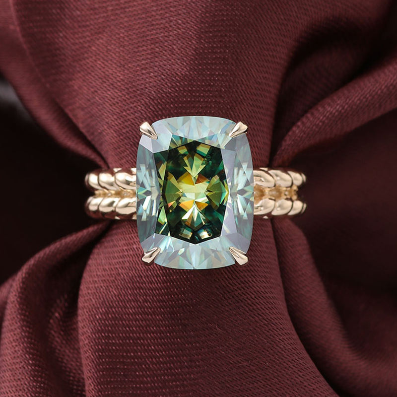 แหวนเพชรโมอิสซาไนต์ทอง 14k