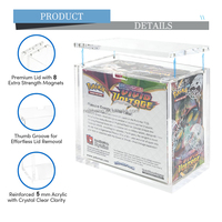 Boîtier de Protection en Acrylique pour Coffret Dresseur d'Élite Pokémon avec Couvercle Magnétique et Fermeture Personnalisée