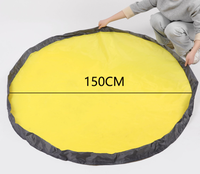 Panier de rangement de jouets et tapis de jeu pour briques de construction sac organisateur en toile pliable avec cordon de serrage