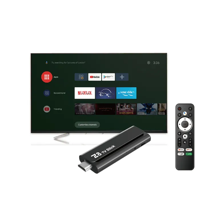 Z8 Android Tv Stick H618 4K Hdr Set Top 8K Wifi 2.4/5G Android 12 Smart Sticks Android Tv Box Stick Draagbare Mediaspeler