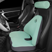 Auto-Kopfstütze Dreieckiges Ergonomisches Massage-Nackenkissen Lendenstütze Memory-Schaum Gestricktes Rückenkissen-Set für Hotel & Büro