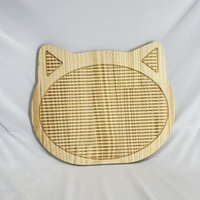 Papan Garukan Kucing dari Kayu Solid, Tidak Mudah Rontok, Tahan Lama & Tahan Gores, Tempat Tidur Kucing, Mainan Interaktif untuk Hiburan Kucing Sendiri