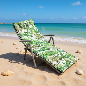 Tappetino da Spiaggia in Cotone Intrecciato TUMBONA 55X180CMX4CM-3 con Cuscini e Cuscino per il Collo in Spugna - Product Image 2