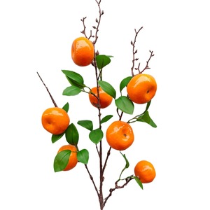 Arreglo Floral Artificial <span class=keywords><strong>de</strong></span> Mandarina Naranja Hecho a Mano con PVC Suave, Decoración Moderna para el Hogar, Rama para Sala <span class=keywords><strong>de</strong></span> Estar, Día <span class=keywords><strong>de</strong></span> San Valentín - Product Image 5