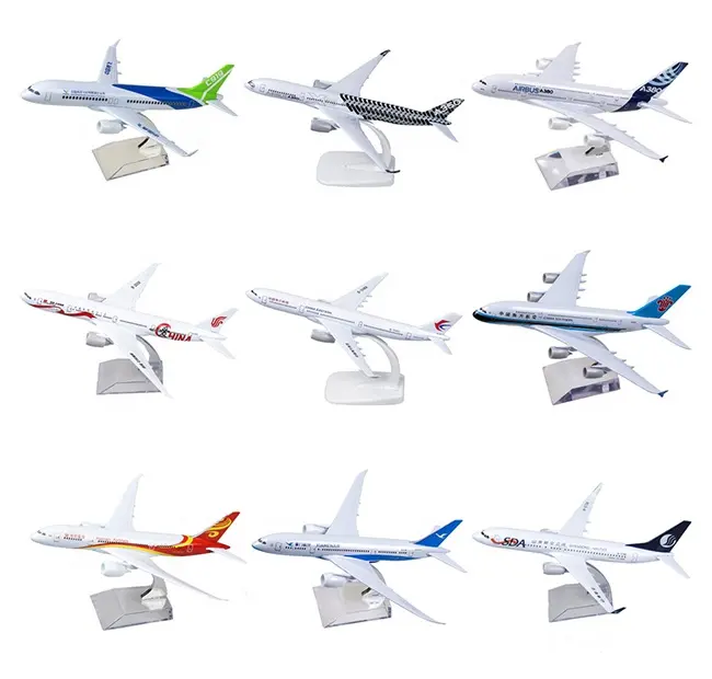 High Quality 380 747 787 Aircraft 18CM Diecast Airplane Model Vehicle Toy
