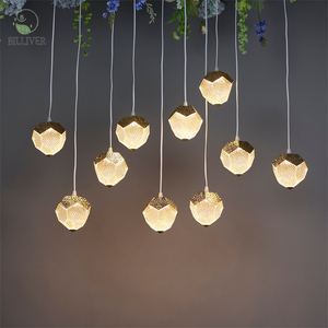 Forniture nuziali luminose in acrilico a 10 teste di cristallo diamantato <span class=keywords><strong>lampadario</strong></span> creativo lampada a sospensione decorazione luce a led - Product Image 6