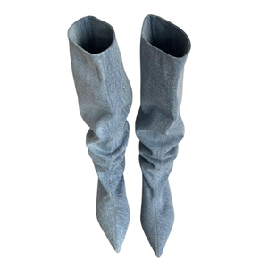 <span class=keywords><strong>Botas</strong></span> hasta la rodilla de plataforma vaquera para mujer, <span class=keywords><strong>Botas</strong></span> de vaca para niña, <span class=keywords><strong>botas</strong></span> de mujer, plataforma de tacón grueso para mujer, calzado vaquero, zapato para <span class=keywords><strong>botas</strong></span> - Product Image 2