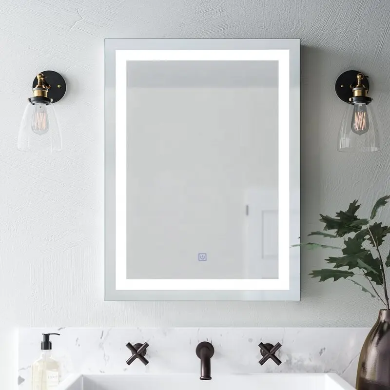 Single Door Led Mirror Cabinet Bathroom Illuminated Led medicine Cabinet smart mirror cabinet hot sales