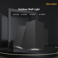 Applique murale LED moderne en aluminium 16W, étanche IP65, réglable, carrée, pour extérieur, éclairage de jardin, CRI90, garantie 5 ans