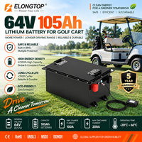 Batterie au lithium 64V 105Ah pour voiturette de golf, avec BMS intelligent et surveillance Bluetooth, rechargeable LiFePO4 pour buggy de golf et véhicule électrique