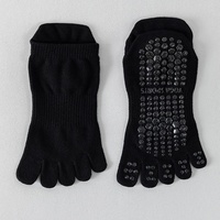 Chaussettes de yoga antidérapantes professionnelles pour femmes, chaussettes courtes fines en coton pour l'été, Pilates, sport, fitness, danse, chaussettes à cinq doigts