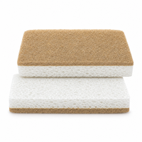 Éponge à vaisselle double face en fibre de coco écologique, biodégradable, pour nettoyer les casseroles, les poêles, les assiettes et la vaisselle