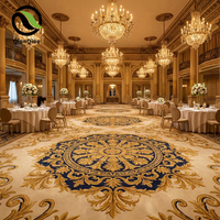 Tapis d'hôtel 5 étoiles QIANQIAO, tapis de salle de bal en laine et nylon tissé, tapis de sol pour salle de banquet, ignifuge, design personnalisé