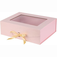 Boîte de papier à fermeture magnétique Boîte d'emballage avec fenêtre transparente Boîtes en carton Boîte cadeau en papier pliable avec étiquette personnalisée de parfum