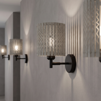 Applique murale moderne en bois, lampe décorative d'intérieur avec cadre métallique à motif ondulé pour chambre, salon, hôtel, couloir