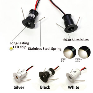 Mini Lámpara LED Empotrable de <span class=keywords><strong>1W</strong></span> IP65, 12V, Regulable, para Interiores, Fiestas, Escaleras, Pasillos, Gabinetes, Techo - Product Image 2