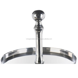 Hottest Selling 2-<b>Tiered</b> Stainless Steel <b>Cake</b> Plate Metal Wedding Decoration - Product Image 2