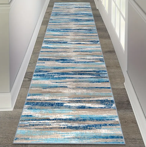 Tapis <span class=keywords><strong>de</strong></span> <span class=keywords><strong>cours</strong></span> lavable a rayons bleues, doux et antiderapant pour cuisine, couloir, entrée, salle <span class=keywords><strong>de</strong></span> bains - Product Image 1