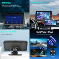 Podofo Portable sans fil Carplay écran Airplay Android Auto autoradio stéréo BT 7 "écran tactile moniteur intelligent Auto électronique