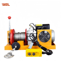 Mini-grue à moteur 220V, modèle à embrayage, électrique, haute vitesse, treuil électrique à câble métallique, 1500 kg
