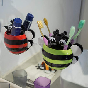 2026 soporte para cepillo de dientes de abeja encantadora soporte para cepillo de dientes de abeja de dibujos animados estantes de almacenamiento de abeja multifunción estante para cepillo de dientes succionado - Product Image 6