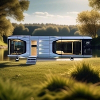 2025 Premium Space Capsule Maison Modulaire 2 Chambres Design de Luxe Fenêtres Panoramiques Architecture Inspiré Resort Expérience