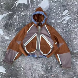 Veste courte zippée en coton de haute qualité, style streetwear, coupée et cousue, pour homme - Product Image 4