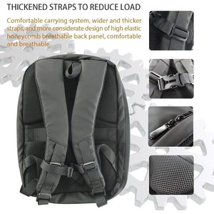PANFHGFG LED Cycling <b>Backpack</b> 15.6 Laptop Compartment Waterproof Softback Unisex Shoulder <b>Straps</b> - Product Image 3