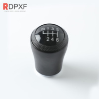 Pour Fiat Audi Nissan pour Renault Opel Chevrolet Bouton de levier de vitesses ergonomique en cuir 5/6 vitesses