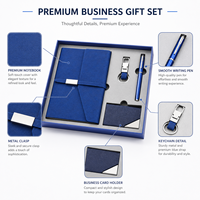 Coffret Cadeau Carnet de Notes A5 avec Stylo, Porte-Cartes et Porte-clés - Ensemble Cadeau Éducatif Personnalisé pour Usage Promotionnel au Bureau