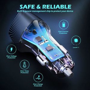 Universal Device USB A+C <b>Car</b> Charger Fast Charging PD30w USB QC3.0 <b>Car</b> Charger <b>for</b> Mobile Phone <b>Car</b> Charger - Product Image 4