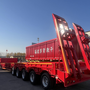 Semirremolque de plataforma baja de 5 ejes equipado con rampa de descarga <span class=keywords><strong>para</strong></span> transporte de equipos mineros CIF <span class=keywords><strong>Durban</strong></span> Zambia - Product Image 5