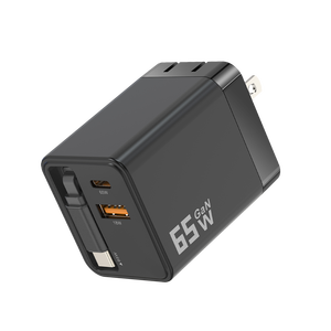 Chargeur d'ordinateur portable haute performance et haute vitesse 65W PD, chargeur rapide pour le bureau, adaptateur de voyage compact - Product Image 2