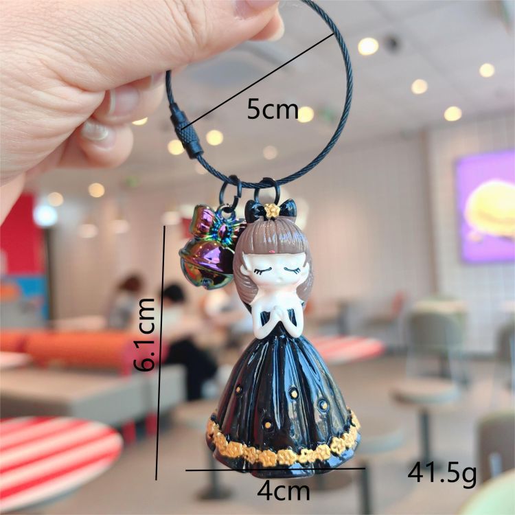 Cartoon Wish Flower Princess Dolls - Cute Resin Key Chains