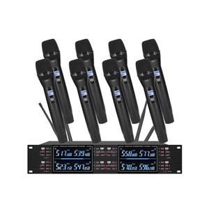Erzhen UHF 8 Microphone Tai nghe không dây Microphone hệ thống được trang bị với 1/4 và XLR Rack receivers - Product Image 3