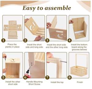 Caja <span class=keywords><strong>de</strong></span> madera personalizada para baby shower, armario, cesta para bebé con asa, caja <span class=keywords><strong>de</strong></span> almacenamiento <span class=keywords><strong>de</strong></span> <span class=keywords><strong>bienvenida</strong></span>, soporte para recién nacido, niño y niña, estante <span class=keywords><strong>de</strong></span> regalos - Product Image 3