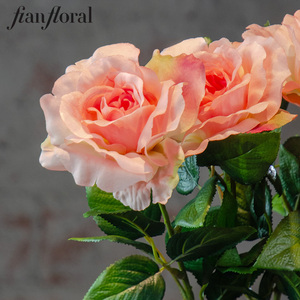Popolare Ramo Singolo di <span class=keywords><strong>Rosa</strong></span> Artificiale in Seta Effetto Reale, Composizione Floreale per Matrimoni, Casa, Hotel, Vasi e Decorazioni Nuziali - Product Image 3