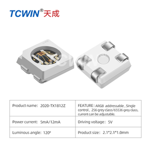 Tcwin Tcwin TX1812Z Componente LED Integrado con Chip RGB 2020 LED de Espectro Completo 5V Multipad SMD <span class=keywords><strong>Rubik</strong></span> Tubo de Luz LED Pro Max - Product Image 2