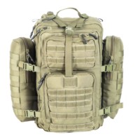Sac à dos tactique en nylon imperméable avec fermeture éclair, cadre interne et doublure en polyester pour équipement de communication d'urgence