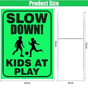 Señal de Seguridad para Niños y Mascotas, Señal de Precaución Infantil para Calle, Jardín, Vecindario, Material PP, Servicio de Corte a Medida - Product Image 6