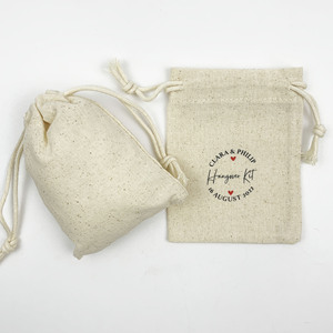 Eco- Friendly White <b>Bags</b> Cotton Drawstring Pouch Custom Logo Packing Storage Jewelry Bracelet Cotton Drawstring Dust <b>Bag</b> <b>Small</b> - Product Image 2