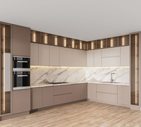 Meubles de cuisine modulaires polyvalents Prima – Offre exceptionnelle – Évier en marbre écologique adapté aux seniors avec robinet – Garantie 5 ans
