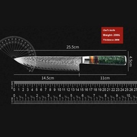 Couteau Santoku japonais de qualité supérieure Couteaux de chef en acier inoxydable damas VG10 Core Cuisine Cleaver Résine Bois Couteau à désosser