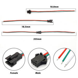 ขั้วต่อสายไฟแบบ 3 ขา Jst Sm สำหรับไฟ LED แบบตัวผู้และตัวเมีย พร้อมสายไฟและขั้วต่อแบบ Crimp สำหรับต่อสายไฟ - Product Image 2