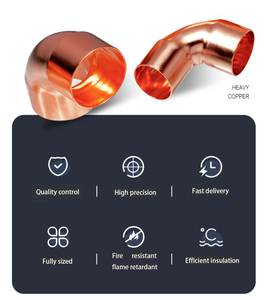 Componente Industriale Durevole da 1/2 Pollice 90° Prodotto in Cina °   Raccordi a Pressione in Rame per Tubi Idraulici, Raccordi in Rame - Product Image 6